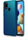 Hurtownia GSM - Etui Nillkin Super Frosted Shield Samsung Galaxy A21s Peacock Blue - NLK131BLU - {ean13} - Hurt