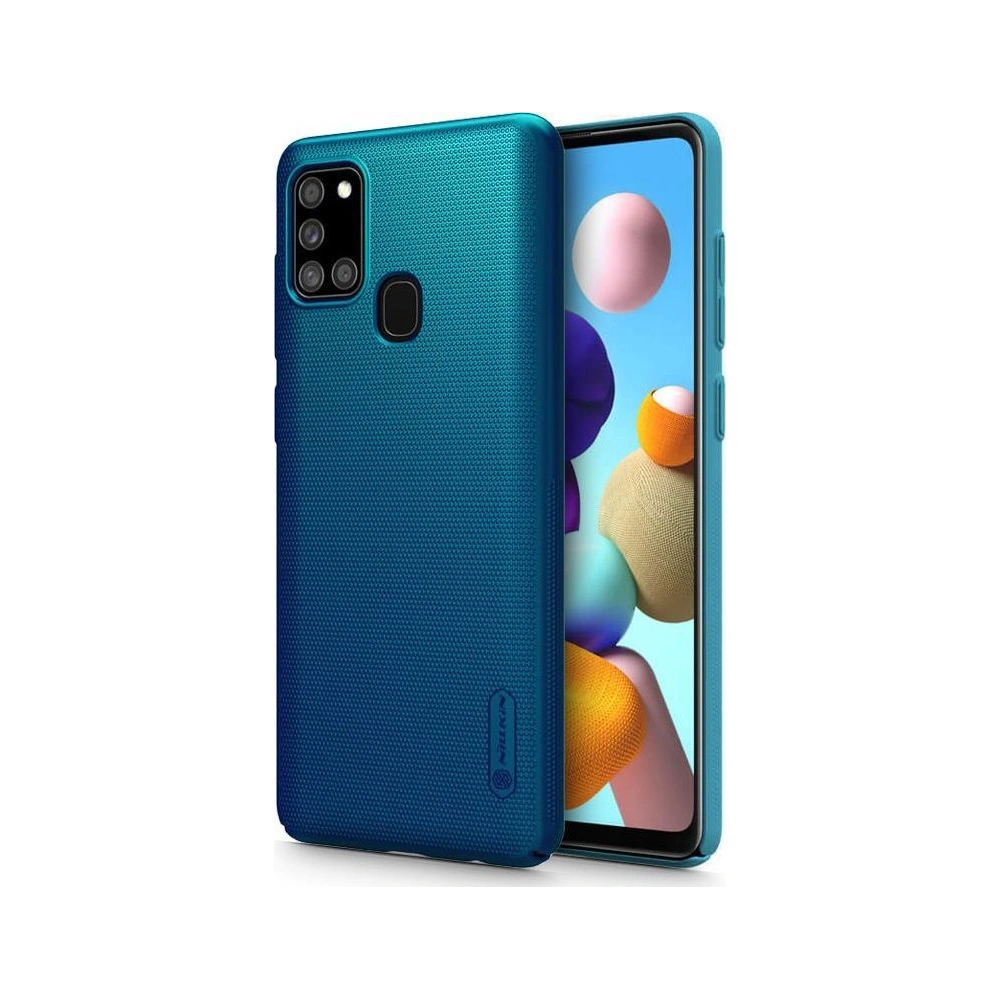 Hurtownia GSM - Etui Nillkin Super Frosted Shield Samsung Galaxy A21s Peacock Blue - NLK131BLU - {ean13} - Hurt