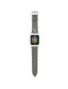 Pásek Karl Lagerfeld KLAWLOKHG Apple Watch 4/5/6/7/SE/8/9/Ultra 44/45/49mm stříbrný/silver pásek Saffiano Karl Heads