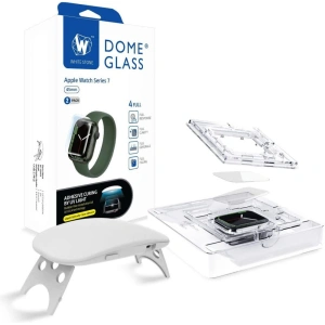 Tempered Glass Whitestone Dome Glass Apple Watch 4/5/6/7/8/9/SE 44/45mm Clear [2 PACK]