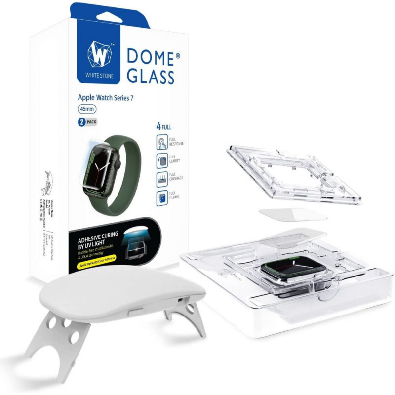 Hurtownia Whitestone Dome - 8809365406272 - WSD054 - Szkło hartowane Whitestone Dome Glass Apple Watch 4/5/6/7/8/9/SE 44/45mm Clear [2 PACK] - B2B homescreen