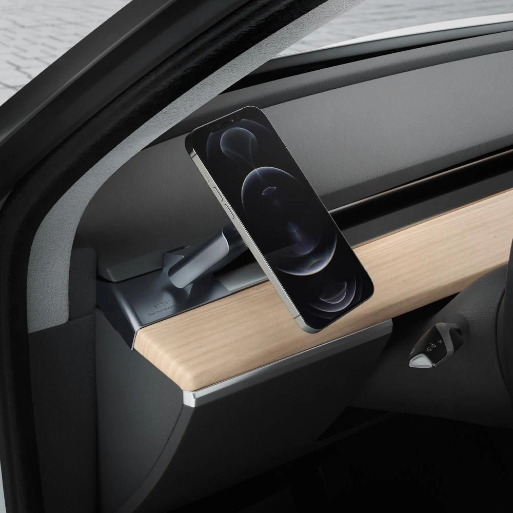 Wholesale Magnetic Mount for Tesla Model Y/3 Spigen OneTap MagSafe Dashboard Car Mount Black - SPN2038BLK - {ean13} - Hurt