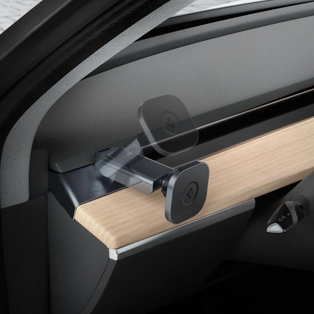 Wholesale Magnetic Mount for Tesla Model Y/3 Spigen OneTap MagSafe Dashboard Car Mount Black - SPN2038BLK - {ean13} - Hurt