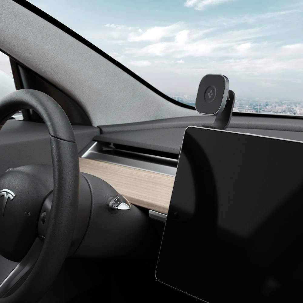 Wholesale Magnetic holder for Tesla Model Y/3 Spigen OneTap MagSafe Screen Car Mount Black - SPN2039BLK - {ean13} - Hurt