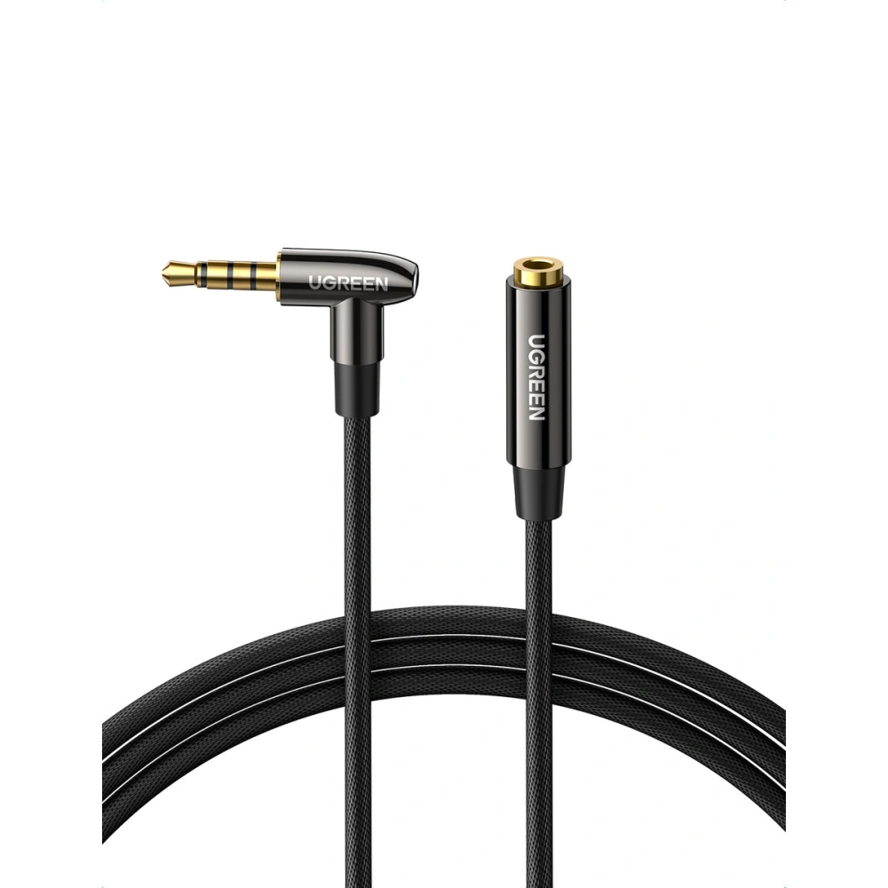 Hurtownia GSM - Úhlový mini jack 3.5mm AUX kabel UGREEN AV188, 2m (černý) - UGR1180BLK - {ean13} - Hurt