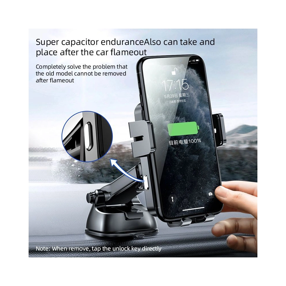 Hurtownia GSM - Upevnění do auta s bezdrátovou nabíječkou Joyroom JR-ZS219 Dashboard Car Mount Wireless Charger Black - JYR002BLK - {ean13} - Hurt