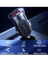 Wholesale Joyroom C-A09 2-port Car Charger PD 30W QC 3.0 Black - JYR006BLK - {ean13} - Hurt