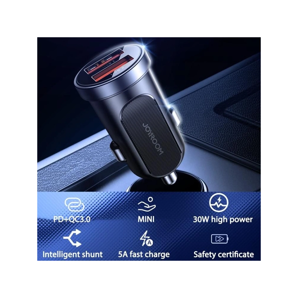 Hurtownia GSM - Autonabíječka Joyroom C-A09 2-portová nabíječka do auta PD 30W QC 3.0 černá - JYR006BLK - {ean13} - Hurt