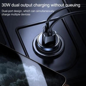 Ładowarka samochodowa Joyroom C-A08 2-port Car Charger PD 30W QC 3.0 Black