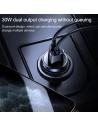 Wholesale Joyroom C-A08 2-port Car Charger PD 30W QC 3.0 Black - JYR007BLK - {ean13} - Hurt