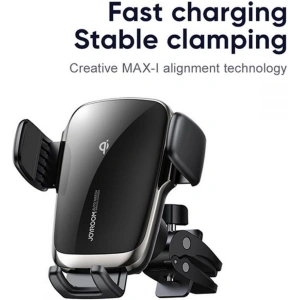 Uchwyt samochodowy z ładowarką indukcyjną Joyroom JR-ZS248 Vent Car Mount Wireless Charger Black