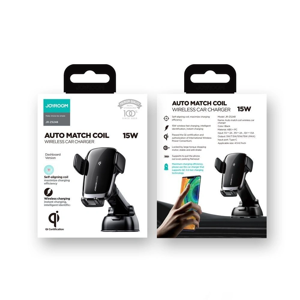 Joyroom JR-ZS248 Dashboard Car Mount Wireless Charger Black