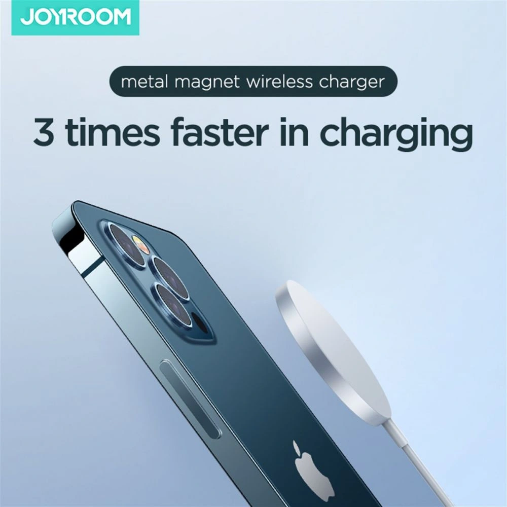 Hurtownia GSM - Bezdrátová nabíječka Joyroom JR-A41 Magnetic MagSafe Wireless Charger 15W Silver - JYR013SLV - {ean13} - Hurt