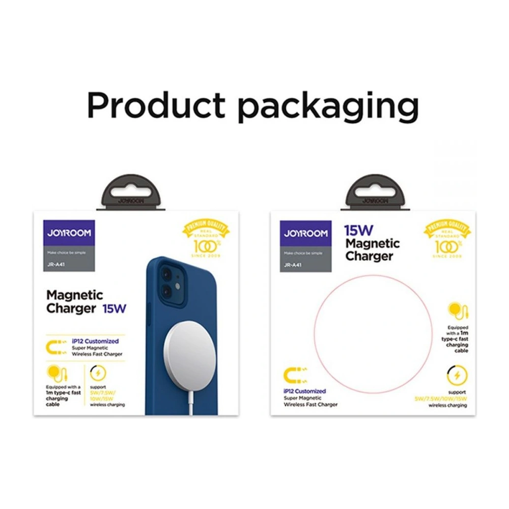 Wholesale Joyroom JR-A41 Magnetic MagSafe Wireless Charger 15W Silver - JYR013SLV - {ean13} - Hurt
