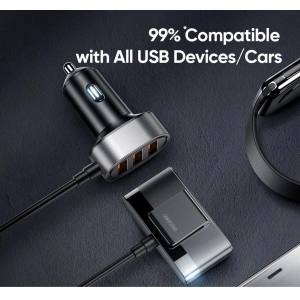 Hurtownia GSM - Ładowarka samochodowa Joyroom JR-CL03 5-port USB Car Charger Black - JYR015BLK - {ean13} - Hurt