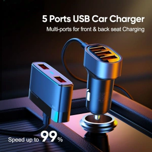 Hurtownia GSM - Ładowarka samochodowa Joyroom JR-CL03 5-port USB Car Charger Black - JYR015BLK - {ean13} - Hurt