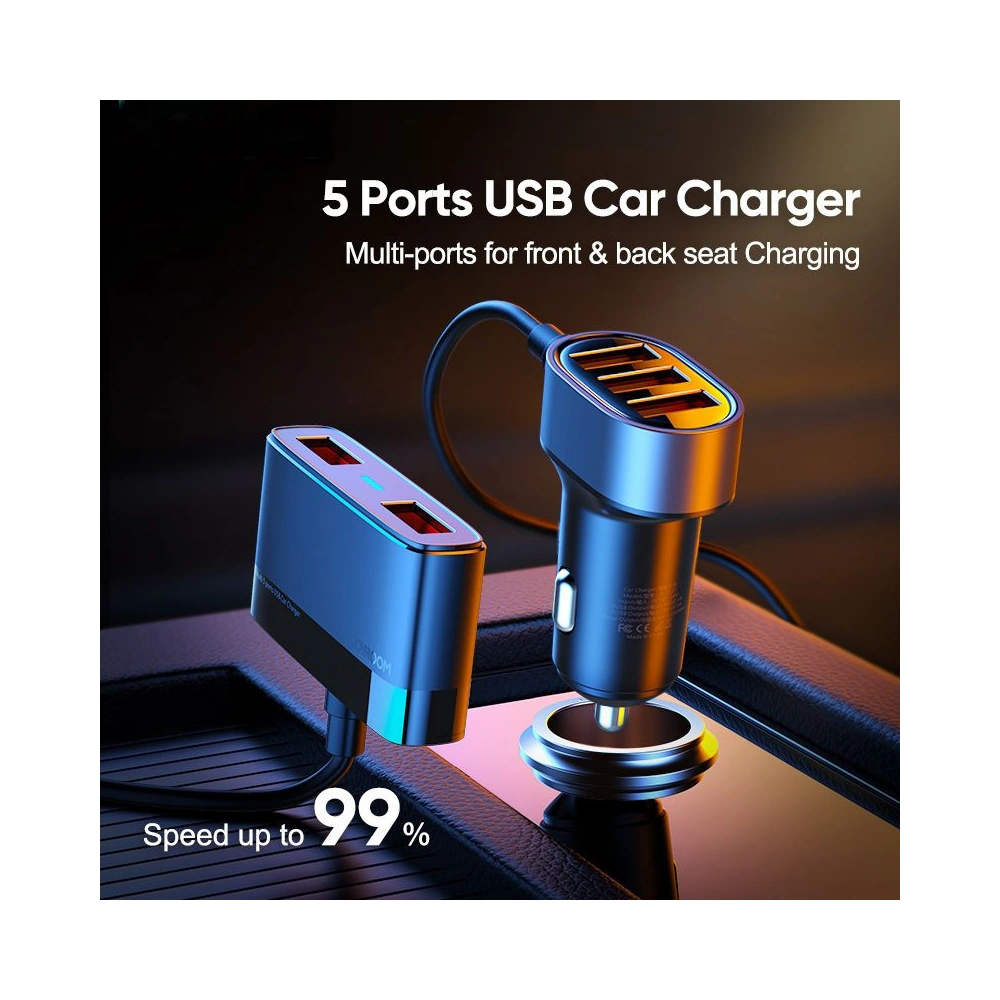 Hurtownia GSM - Auto nabíječka Joyroom JR-CL03 5-portová USB auto nabíječka černá - JYR015BLK - {ean13} - Hurt