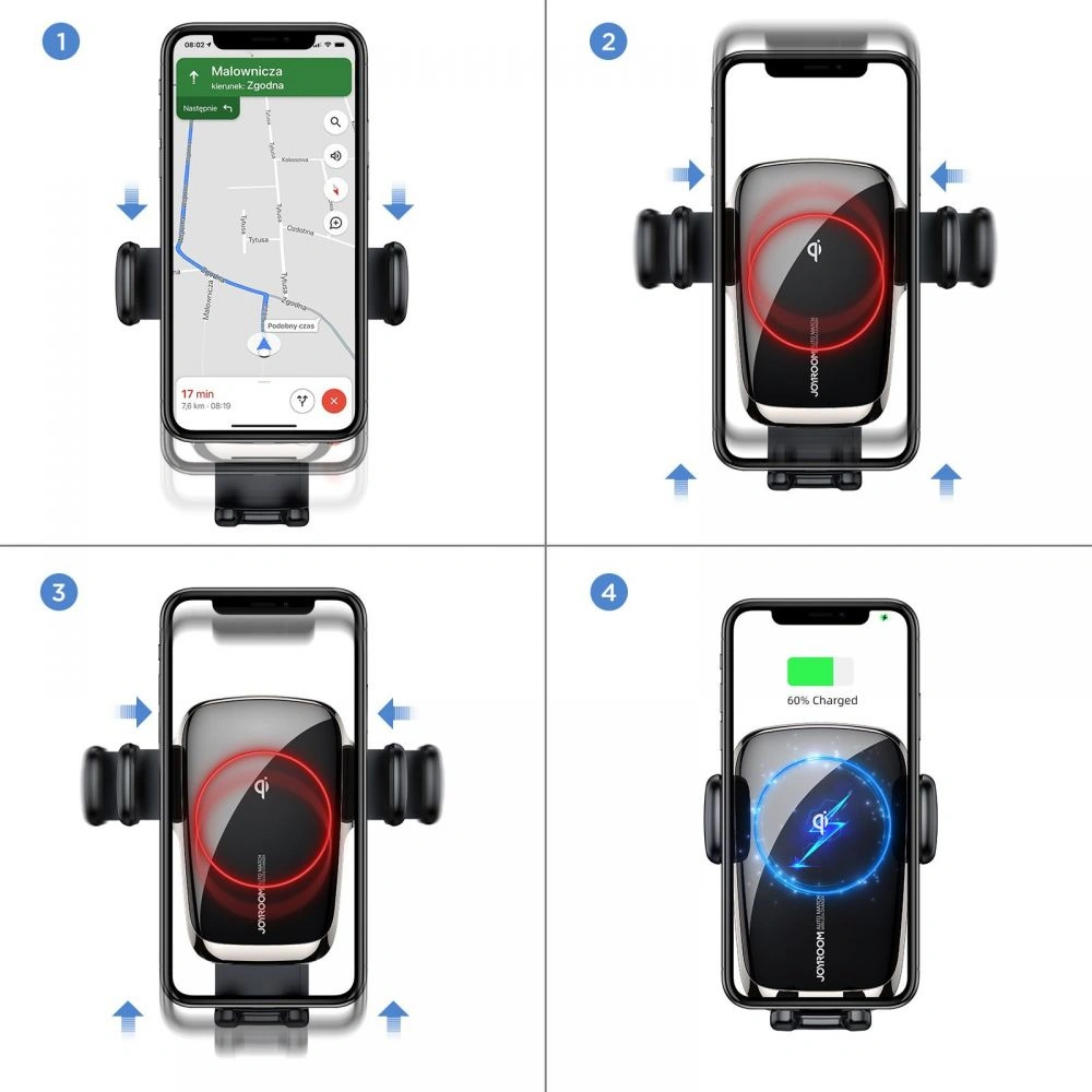 Wholesale Joyroom JR-ZS248 CD Slot Mount Wireless Charger Black - JYR016BLK - {ean13} - Hurt