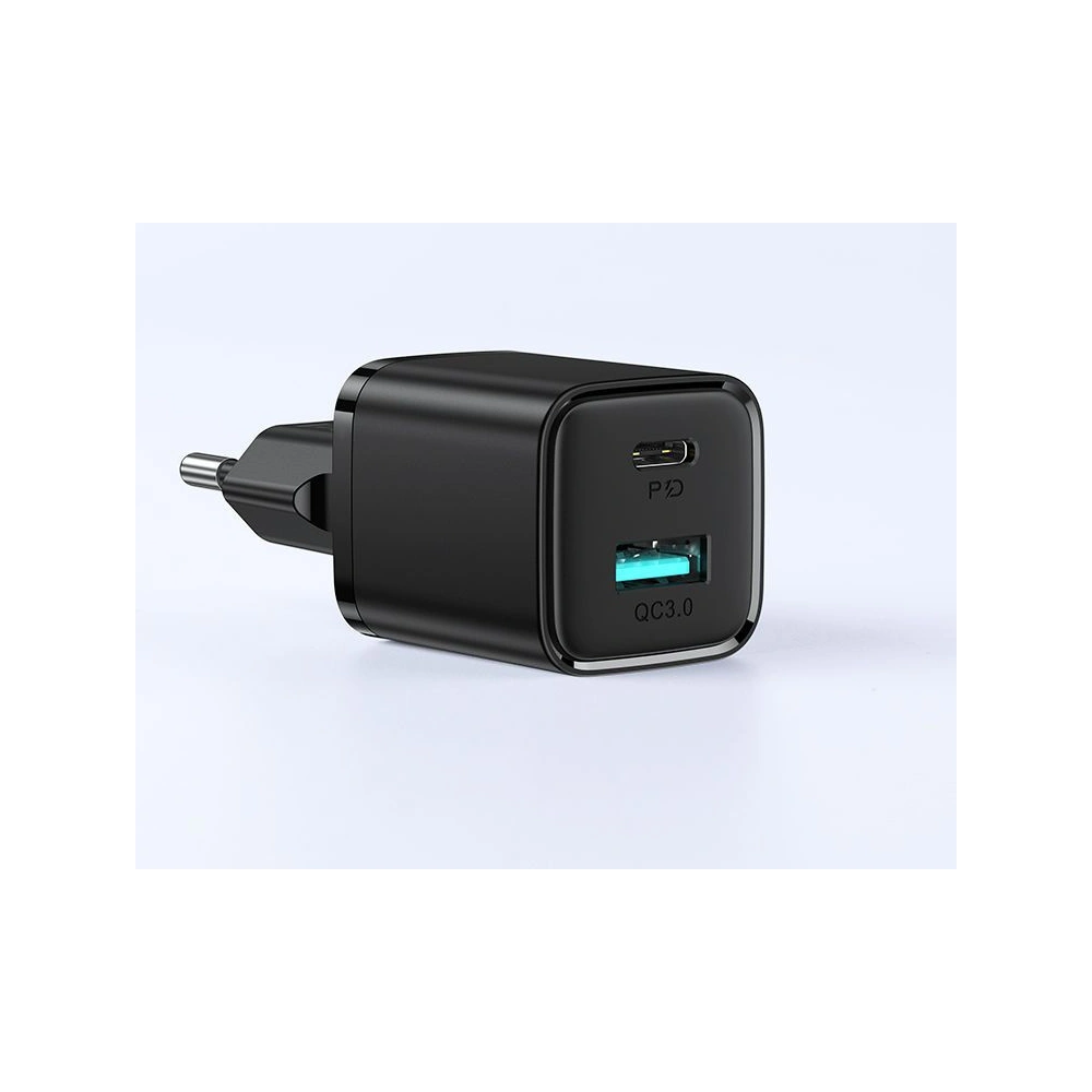 Hurtownia GSM - Síťová nabíječka Joyroom L-QP207 2-portová nástěnná nabíječka PD 20W QC 3.0 černá - JYR017BLK - {ean13} - Hurt