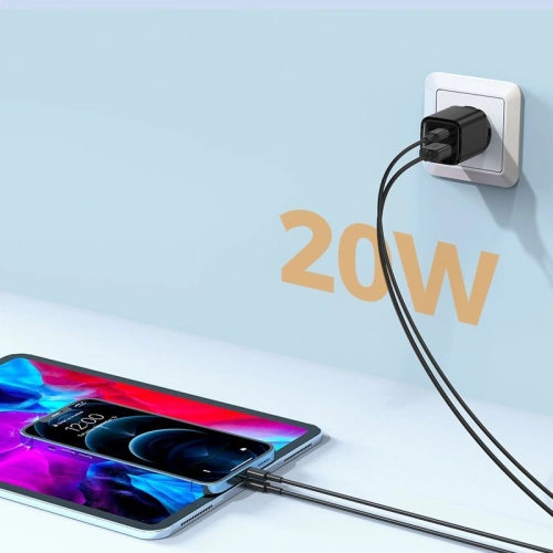 Ładowarka sieciowa Joyroom L-QP207 2-port Wall Charger PD 20W QC 3.0 Black
