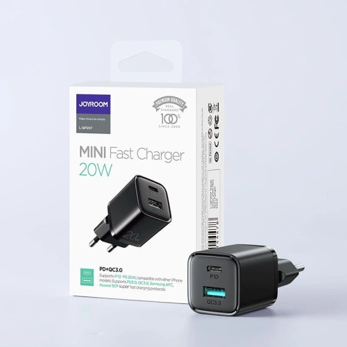 Ładowarka sieciowa Joyroom L-QP207 2-port Wall Charger PD 20W QC 3.0 Black