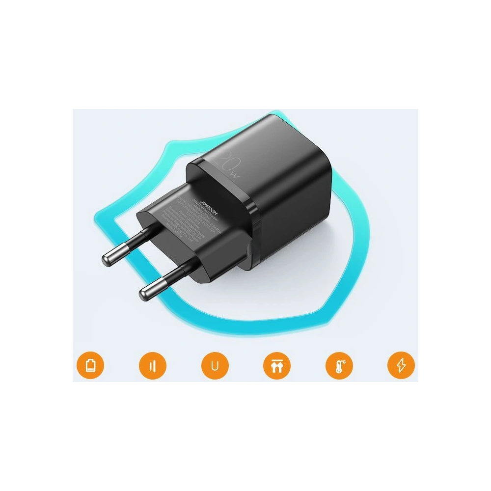 Wholesale Joyroom L-P202 Wall Charger PD 20W QC 3.0 Black - JYR018BLK - {ean13} - Hurt