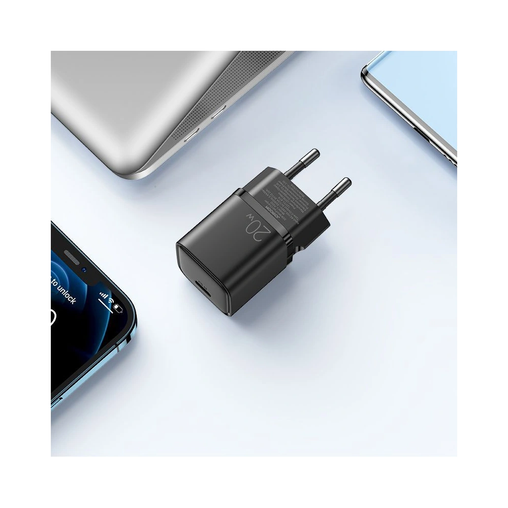 Wholesale Joyroom L-P202 Wall Charger PD 20W QC 3.0 Black - JYR018BLK - {ean13} - Hurt