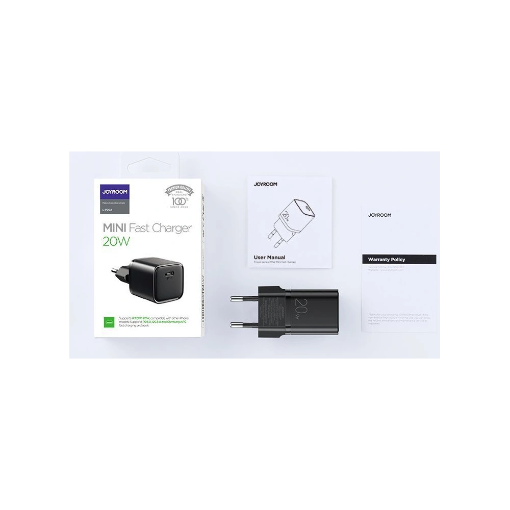 Hurtownia GSM - Ładowarka sieciowa Joyroom L-P202 Wall Charger PD 20W QC 3.0 Black - JYR018BLK - {ean13} - Hurt