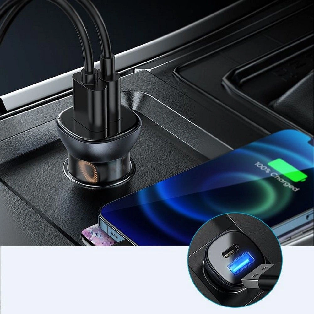 Hurtownia GSM - Auto nabíječka Joyroom C-A42 2-portová nabíječka PD 38W QC 3.0 Šedá - JYR019GRY - {ean13} - Hurt