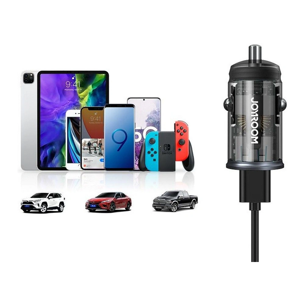 Hurtownia GSM - Autonabíječka Joyroom C-A43 2-portová nabíječka PD 20W QC 3.0 šedá - JYR020GRY - {ean13} - Hurt
