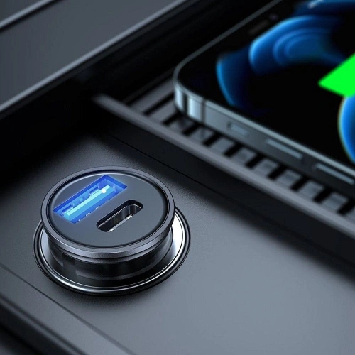 Ładowarka samochodowa Joyroom C-A43 2-port Car Charger PD 20W QC 3.0 Grey