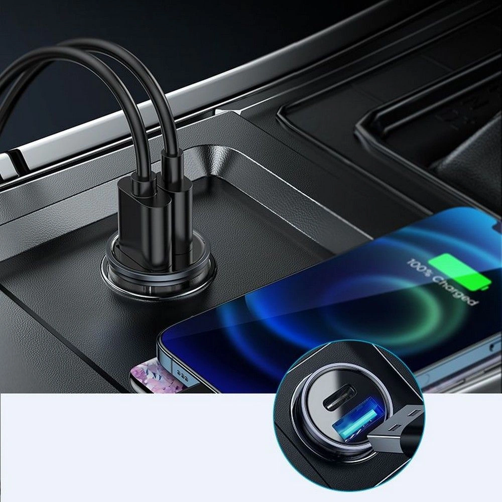 Hurtownia GSM - Autonabíječka Joyroom C-A43 2-portová nabíječka PD 20W QC 3.0 šedá - JYR020GRY - {ean13} - Hurt