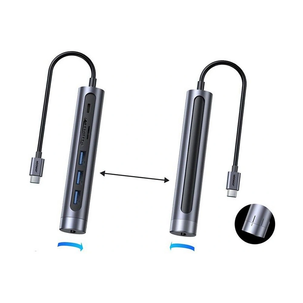 Hurtownia GSM - Adaptér Joyroom S-H112 USB 7in1 tmavě šedý - JYR021GRY - {ean13} - Hurt