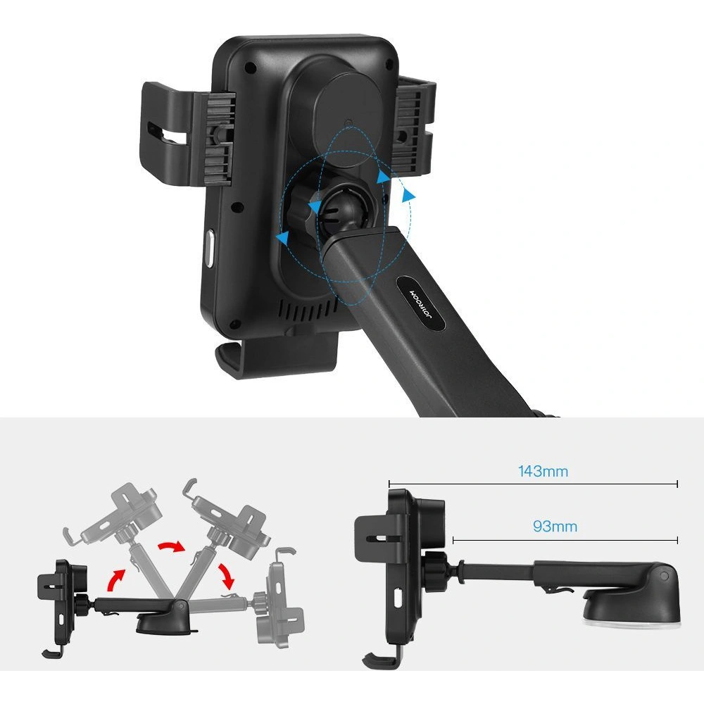 Hurtownia GSM - Upevnění do auta s bezdrátovou nabíječkou Joyroom JR-ZS219 Car Mount Wireless Charger Set 15W Černá - JYR025BLK - {ean13} - Hurt