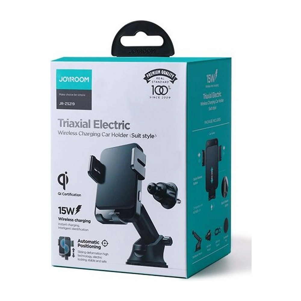 Hurtownia GSM - Upevnění do auta s bezdrátovou nabíječkou Joyroom JR-ZS219 Car Mount Wireless Charger Set 15W Černá - JYR025BLK - {ean13} - Hurt
