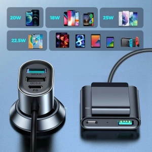 Hurtownia GSM - Ładowarka samochodowa Joyroom JR-CL05 5-port USB Car Charger 72W Black - JYR026BLK - {ean13} - Hurt