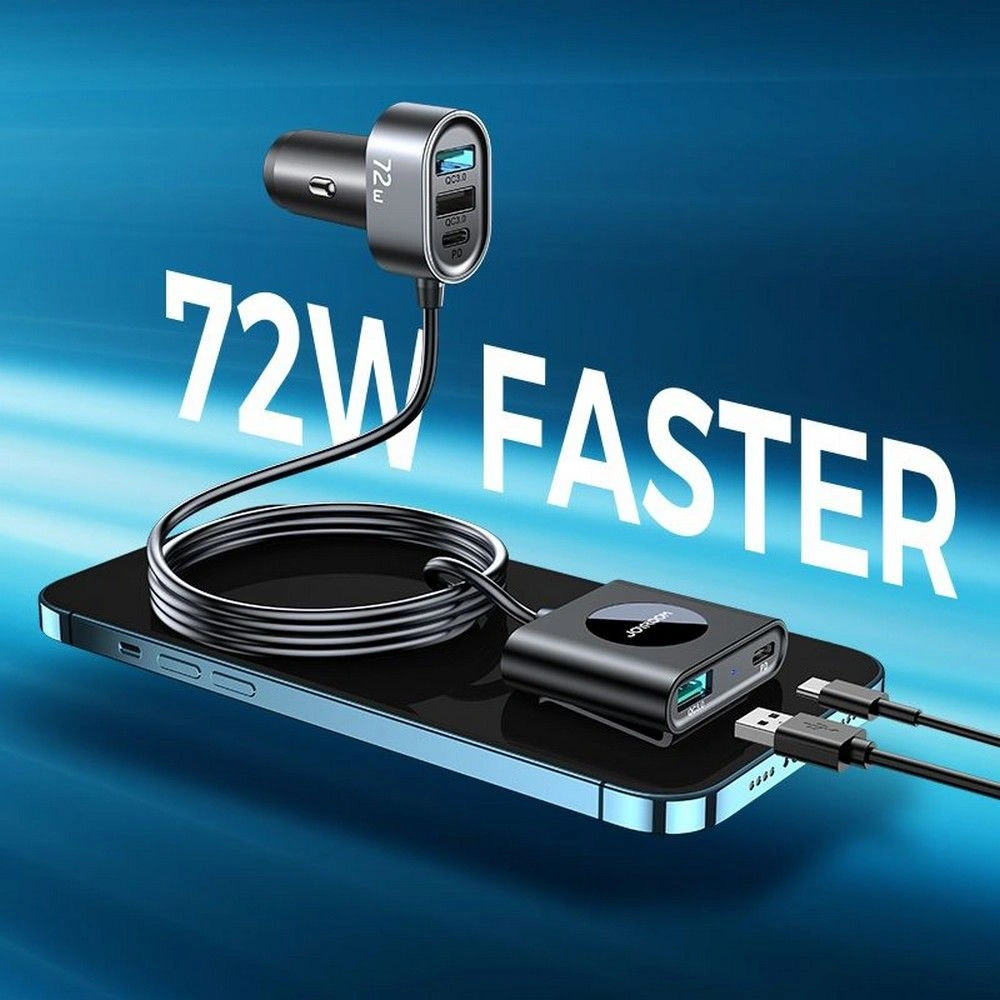Hurtownia GSM - Auto nabíječka Joyroom JR-CL05 5-portová USB auto nabíječka 72W černá - JYR026BLK - {ean13} - Hurt
