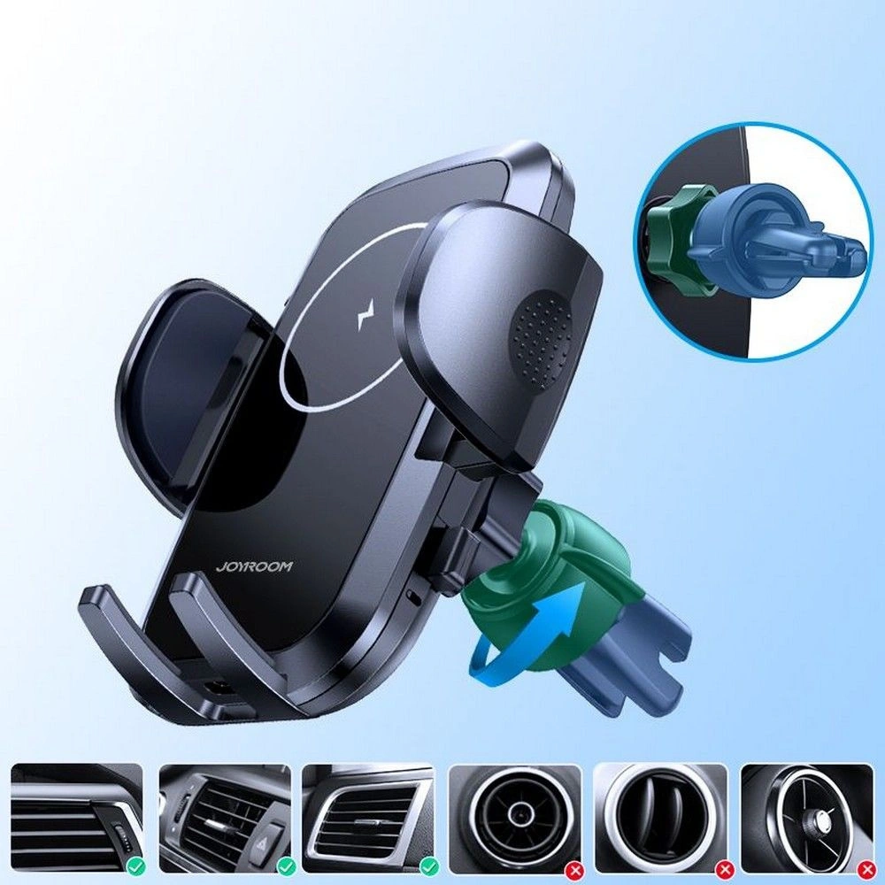 Hurtownia GSM - Upevnění do auta Joyroom JR-ZS241 držák do ventilační mřížky bezdrátová nabíječka 15W černá - JYR029BLK - {ean13} - Hurt