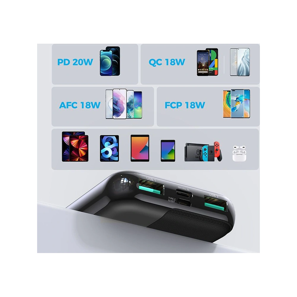 Hurtownia GSM - Powerbank Joyroom JR-QP190 Mini 20W 10000mAh Černý - JYR033BLK - {ean13} - Hurt