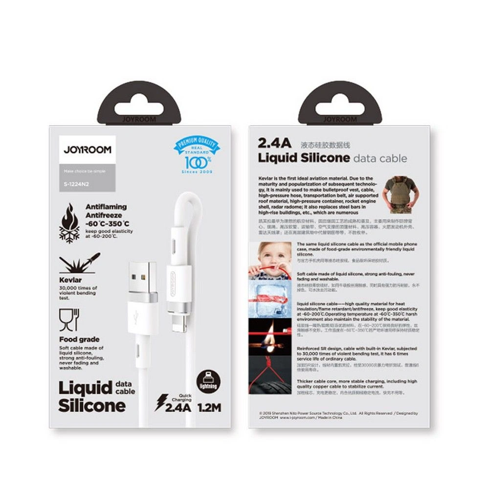 Hurtownia GSM - Kabel Joyroom S-1224N2 USB-A - Lightning 120cm White - JYR038WHT - {ean13} - Hurt