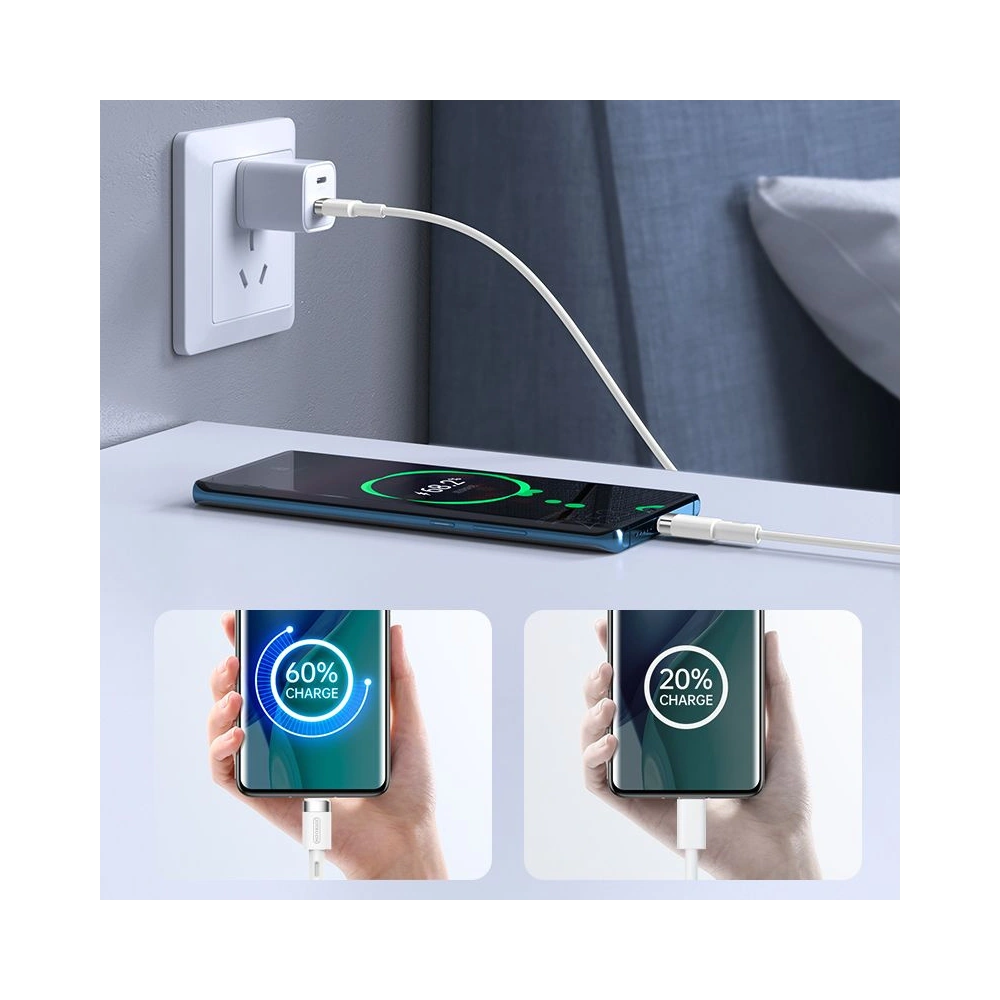 Hurtownia GSM - Kabel Joyroom S-1224N2 USB-A - USB-C 120cm bílý - JYR040WHT - {ean13} - Hurt