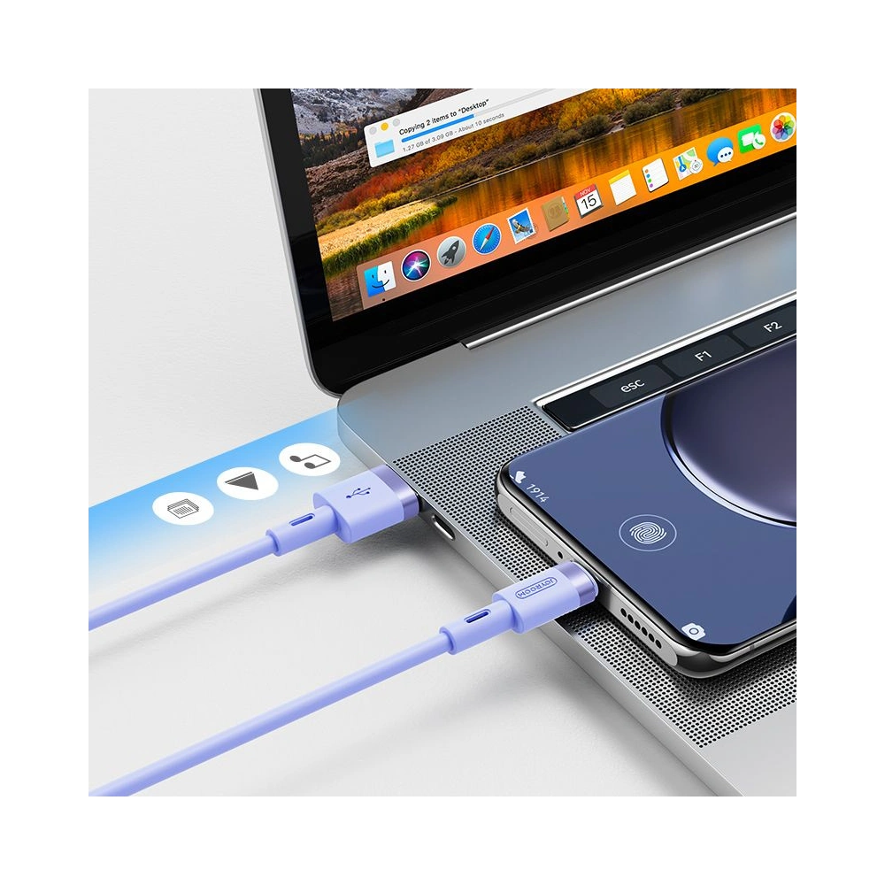 Hurtownia GSM - Kabel Joyroom S-1224N2 USB-A - USB-C 120cm fialový - JYR041PRP - {ean13} - Hurt