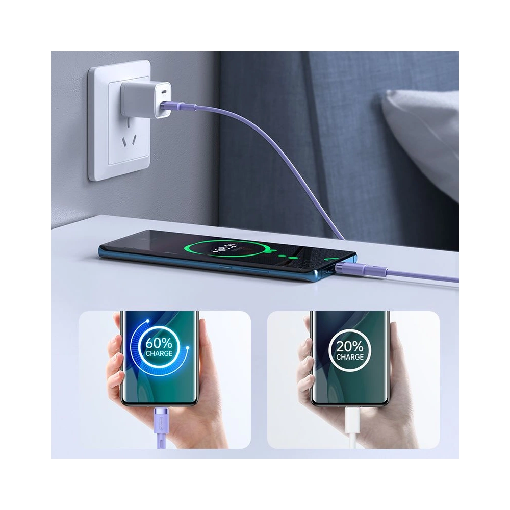Hurtownia GSM - Kabel Joyroom S-1224N2 USB-A - USB-C 120cm Purple - JYR041PRP - {ean13} - Hurt