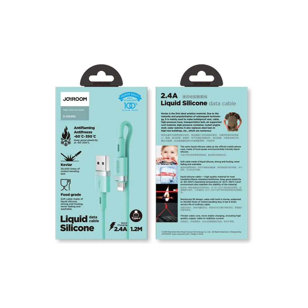 Hurtownia GSM - Kabel Joyroom S-1224N2 USB-A - USB-C 120cm Zelený - JYR042GRN - {ean13} - Hurt