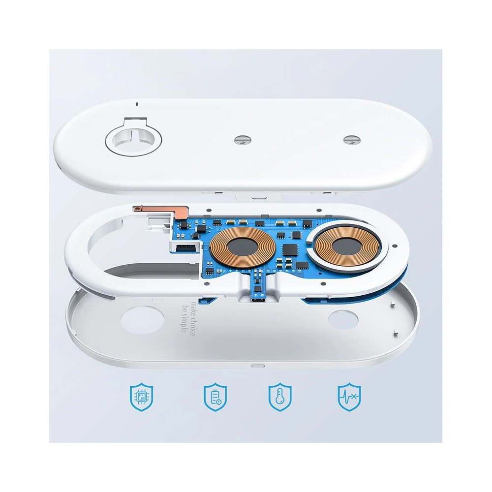 Hurtownia GSM - Bezdrátová nabíječka Joyroom JR-A27 3in1 Magnetic MagSafe Wireless Charger White - JYR049WHT - {ean13} - Hurt