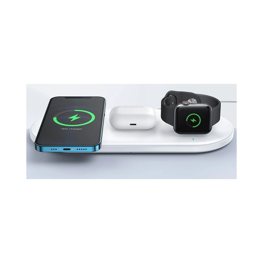 Hurtownia GSM - Bezdrátová nabíječka Joyroom JR-A27 3in1 Magnetic MagSafe Wireless Charger White - JYR049WHT - {ean13} - Hurt