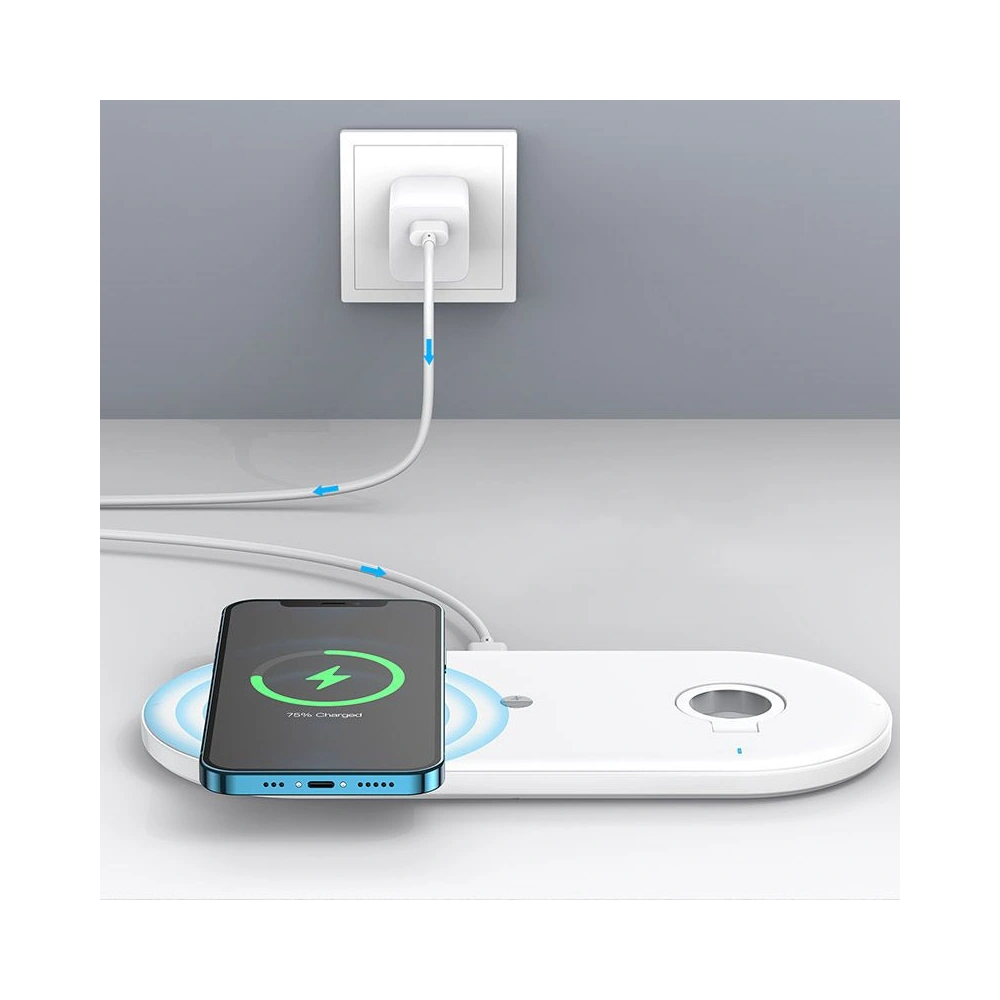 Hurtownia GSM - Bezdrátová nabíječka Joyroom JR-A27 3in1 Magnetic MagSafe Wireless Charger White - JYR049WHT - {ean13} - Hurt