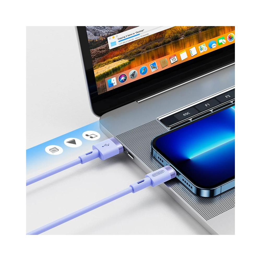 Hurtownia GSM - Kabel Joyroom S-1224N2 USB-A - Lightning 120cm fialový - JYR050PRP - {ean13} - Hurt
