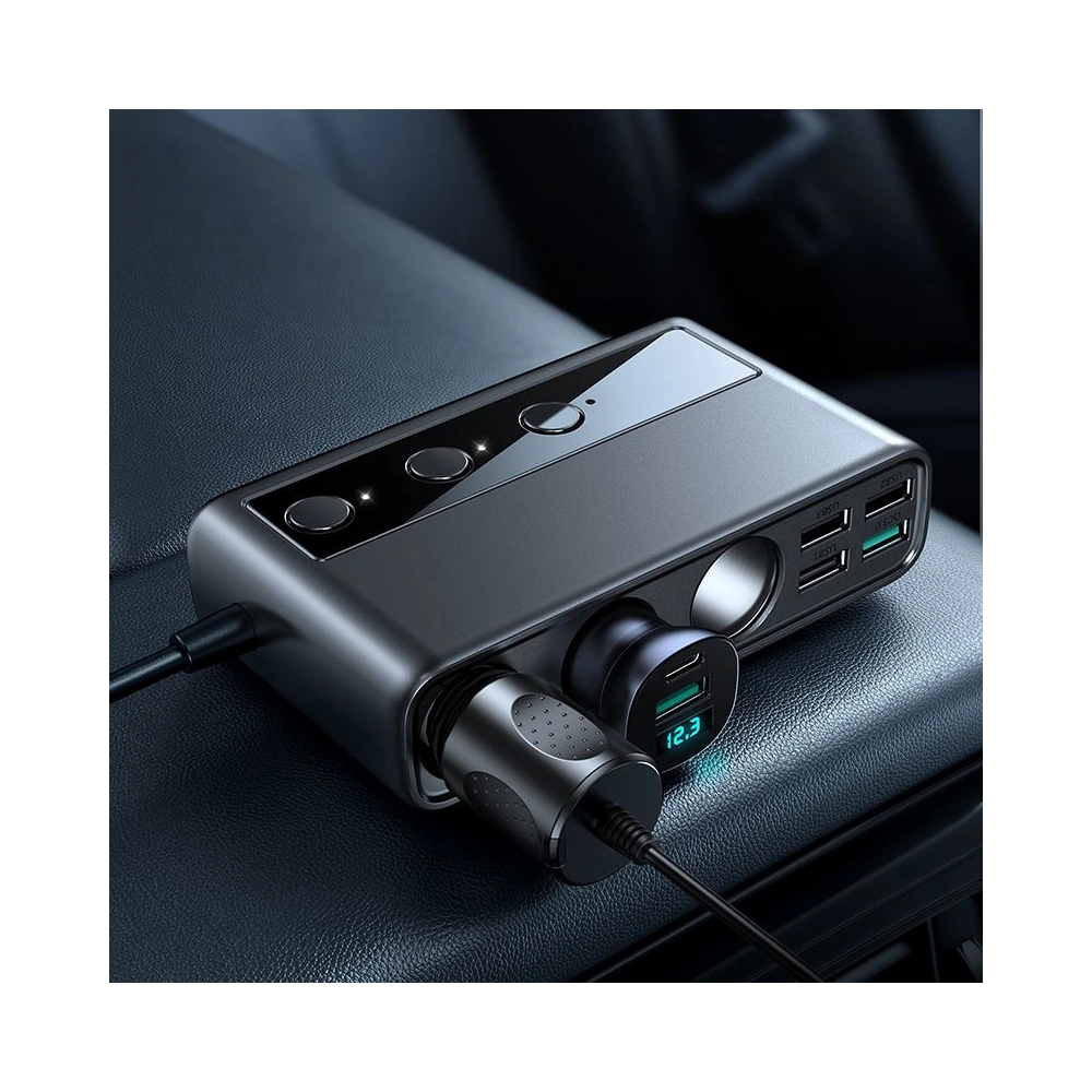 Hurtownia GSM - Automobilní nabíječka Joyroom JR-CL06 Multi-port USB Car Charger PD 154W QC 3.0 Černá - JYR058BLK - {ean13} - Hurt