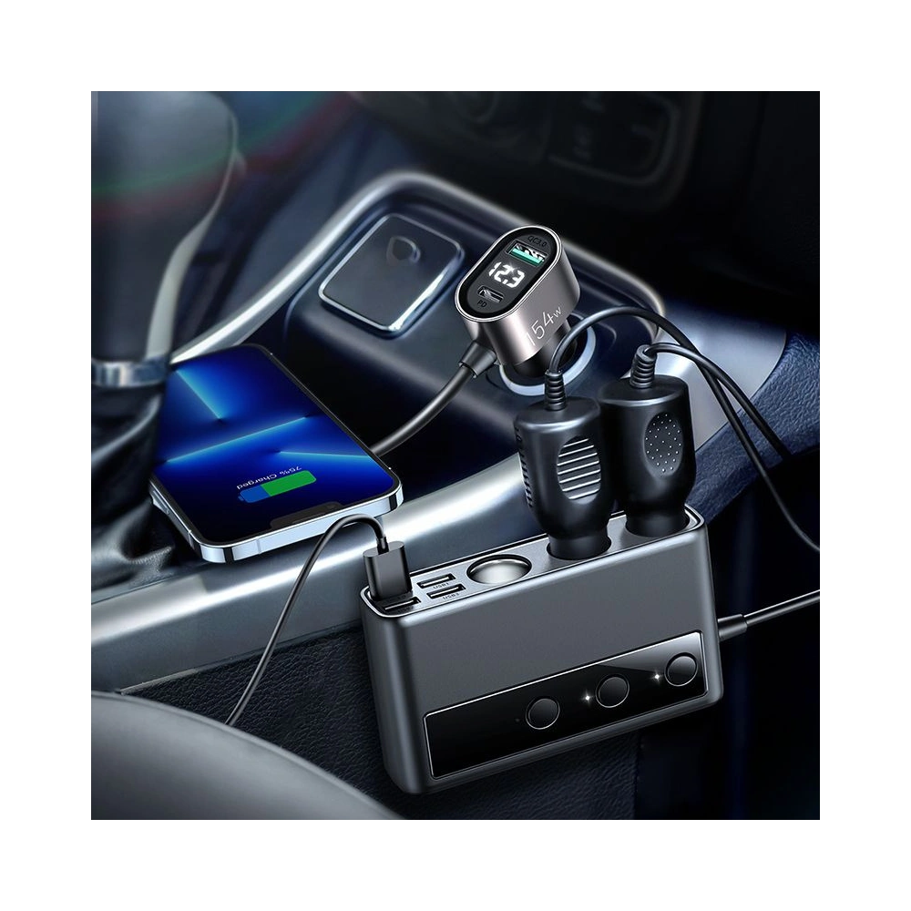 Hurtownia GSM - Ładowarka samochodowa Joyroom JR-CL06 Multi-port USB Car Charger PD 154W QC 3.0 Black - JYR058BLK - {ean13} - Hurt